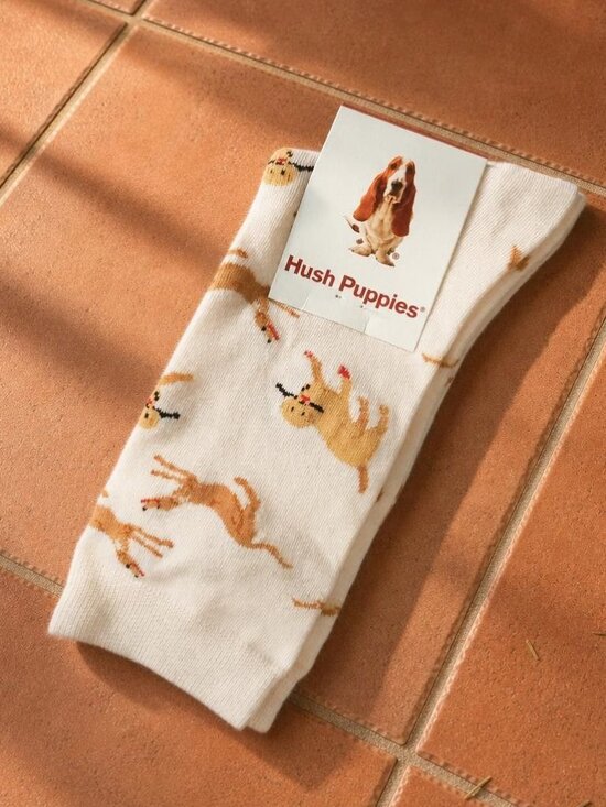 Hush Puppies Accessories - Hush Puppies Ivory Crew Socks One Size